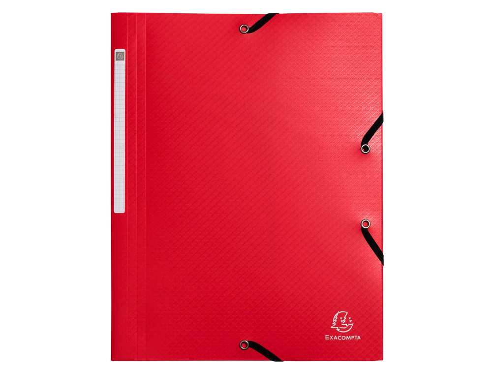 Chemise Exacompta Opak - 3 rabats PP recyclé A4 dos 15mm fermeture élastique rouge pour classement et organisation bureau
