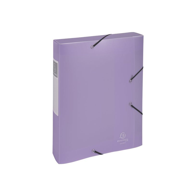 Boîte de Classement Cartobox Dos 40mm Carte Lustrée - A4 Violet pour Documents Bureau École