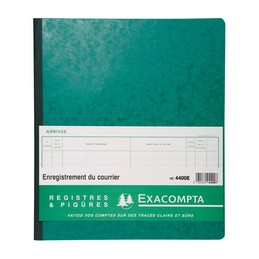 Piqûre Enregistrement du courrier Exacompta 4400E - 80 pages pour gestion administrative
