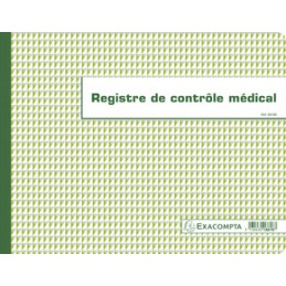 Registre de contrôle médical Exacompta 6618E - Piqûre 240 x 320mm pour gestion administrative