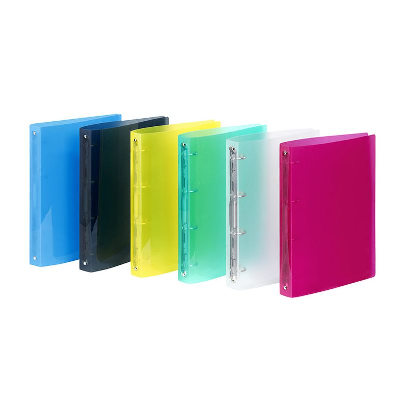 Classeur à anneaux Viquel Propyglass - Dos 35 mm - Format A4 - Fournitures scolaires pour organisation bureau et rentrée 
Divers Couleurs