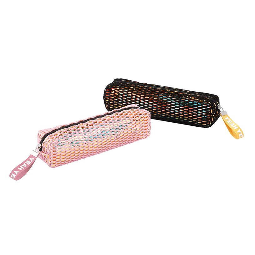 Trousse rectangulaire Viquel Electric - 1 compartiment reflets holographiques - disponible en 2 couleurs pour école