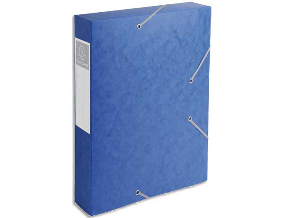 Boîte de classement Exacompta Nature Future - A4+, dos 60 mm, carte lustrée 7/10e, bleu, 240x320 mm pour bureau et organisation scolaire