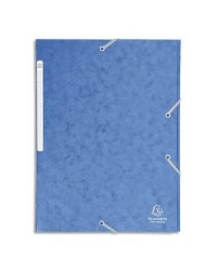 Chemises à élastiques Exacompta Maxi Capacity - 3 rabats A4 Bleu pour documents