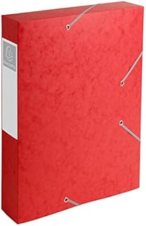 Boîte de classement Exacompta Cartobox - 60 mm Rouge Carte lustrée 5/10e pour documents A4