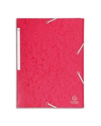 Chemise à élastiques Exacompta Maxi Capacity - 3 rabats A4 Rouge 300 feuilles pour documents