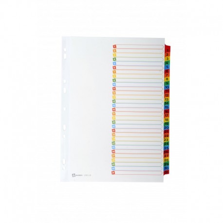 Intercalaires numériques AVERY A4 - 31 touches renforcées pour classement de documents