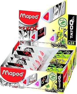 Gomme Maped Tatoo Teen - gomme effaçable pour dessin et écriture scolaire