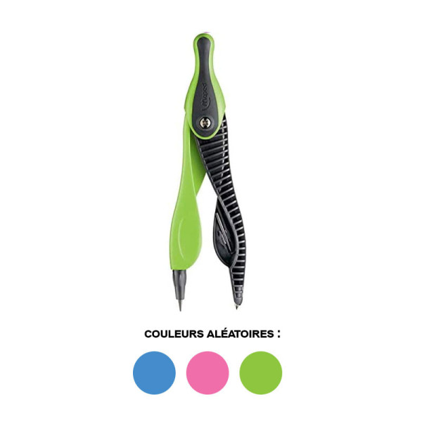 Compas Kid'Z MAPED 46141 - Ergonomie Bi-Matière Bague Sécurité Apprentissage Couleurs Assorties