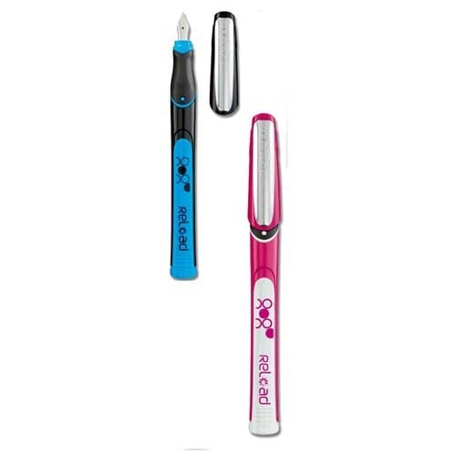 Stylo plume Reload - Bleu ou Rose avec Cartouche d'Encre - Pour Écriture et Calligraphie