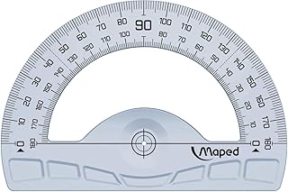 Rapporteur géométrique Maped demi-circulaire 180 degrés - Plastique 12 cm pour école