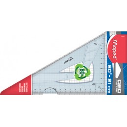 Équerre Maped Geometric 60 degrés - Grand côté 210mm pour dessin technique et scolaire