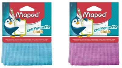 Chiffon microfibre Maped pour ardoise et tableaux blancs - Nettoyage efficace pour fournitures scolaires et bureau