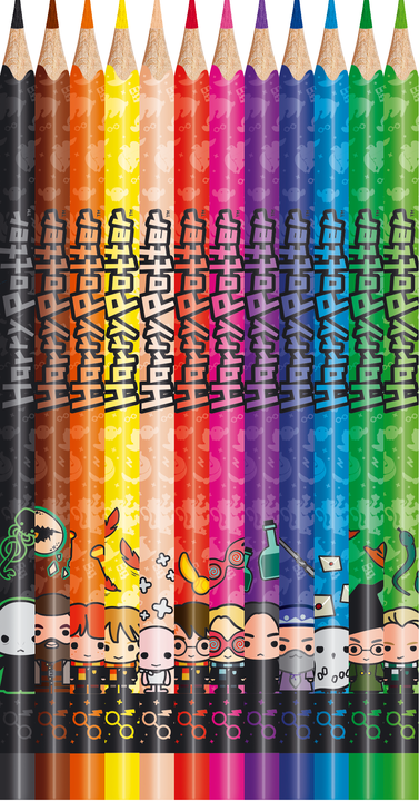 Crayons de Couleur Maped Harry Potter - 12 Couleurs Vives - Pochette Carton Idéal Rentrée Scolaire