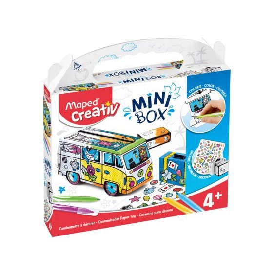 Kit créatif pour enfants Maped Creativ - Camionnette à décorer avec fournitures artistiques variées - Activités manuelles
