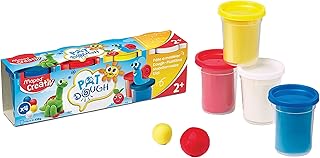 Kit Pâte à Modeler Maped Creativ - 4 Pots Couleurs Assorties - Loisirs Créatifs Enfants Premier Âge
