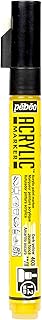 Marqueur peinture Pébéo Pollen Acrylic Marker jaune foncé - Pointe 1,2 mm pour surfaces variées, loisirs créatifs et arts plastiques