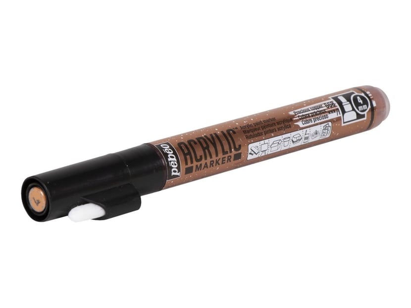 Marqueur acrylique Pébéo 201451 - Pointe ronde 1,2mm Cuivre précieux pour dessin et décoration artistique