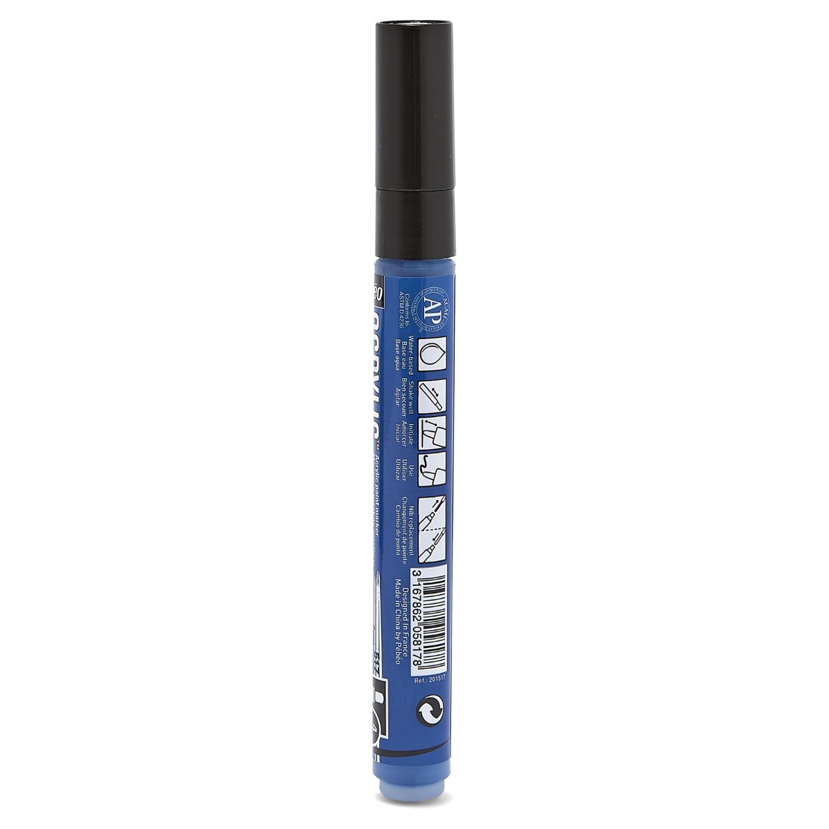 Marqueur peinture Pébéo Acrylic Marker - Cyan 4 mm pour surfaces variées