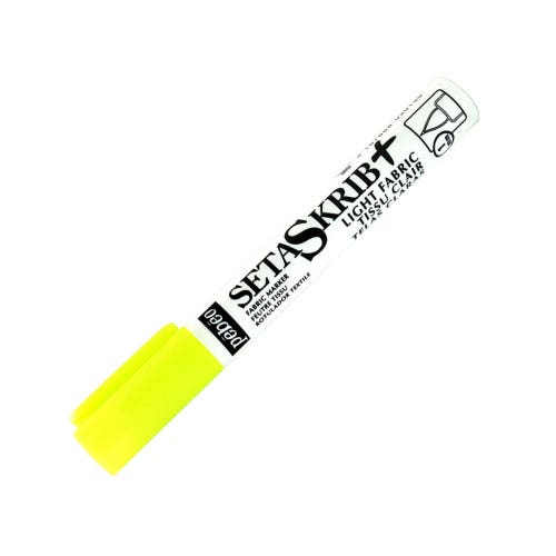 Marqueur Tissu Pebeo Setaskrib - Fluorescent Jaune Feutre pour Textile et Loisirs Créatifs