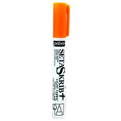 Marqueur Tissu Pebeo Setaskrib - Fluorescent Orange Feutre pour Textile et Loisirs Créatifs