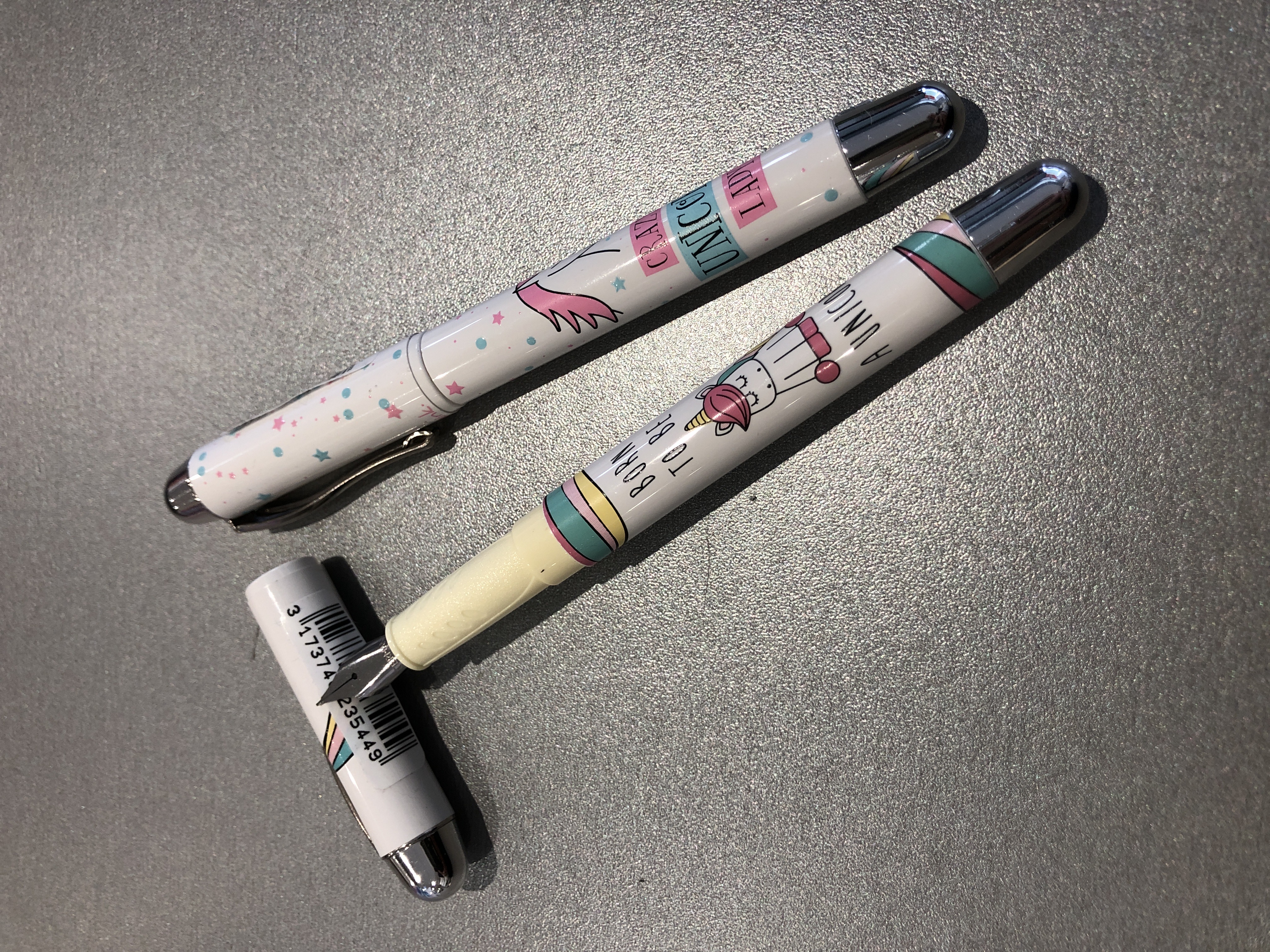 Stylo roller à cartouche Licorne ROLLink - Écriture fluide, design licorne, pour bureau et école