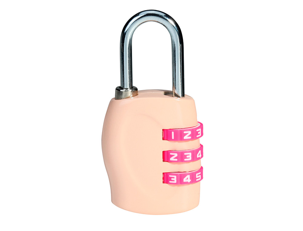 Cadenas à combinaison rose - 62x30x15 mm pour sécurité bureau et rangement personnel