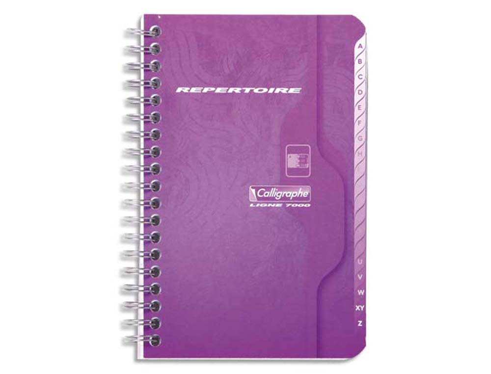 Répertoire Clairefontaine à reliure intégrale - Papier surfin 70g, couverture carte couchée vernie 90x140mm, 100 pages quadrillées 5x5mm pour organisation bureautique