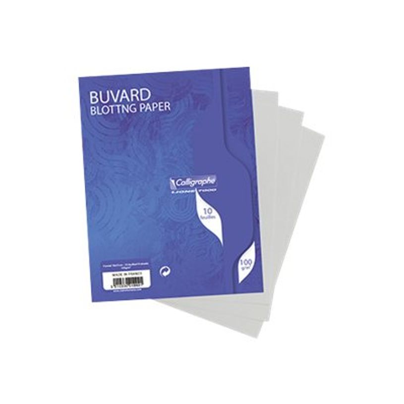 Papier buvard Clairefontaine - 16x21cm Blanc Absorbant 10 feuilles - Pour écriture et dessin