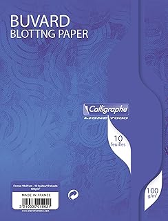 Papier buvard Clairefontaine - 16x21cm Blanc Absorbant 10 feuilles - Pour écriture et dessin
