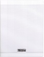 Cahier Calligraphe 8000 POLYPRO - 240 x 320 mm - 192 pages, papier vélin 90 g/m2, couverture polypro transparente pour école et bureau