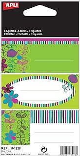 Stickers Étiquettes Adhésives APLI - Illustrées pour Nom sur Cahier ou Étiquette Cadeau, Différents Motifs