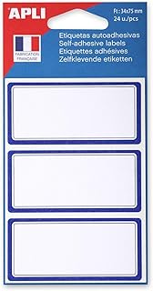 Stickers Étiquettes Adhésives APLI - Différentes Couleurs pour Nom sur Cahier