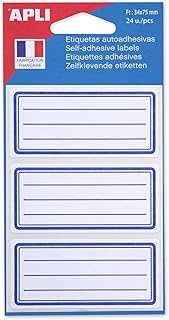 Stickers Étiquettes Apli - Adhésives pour Nom sur Cahier, Différentes Couleurs