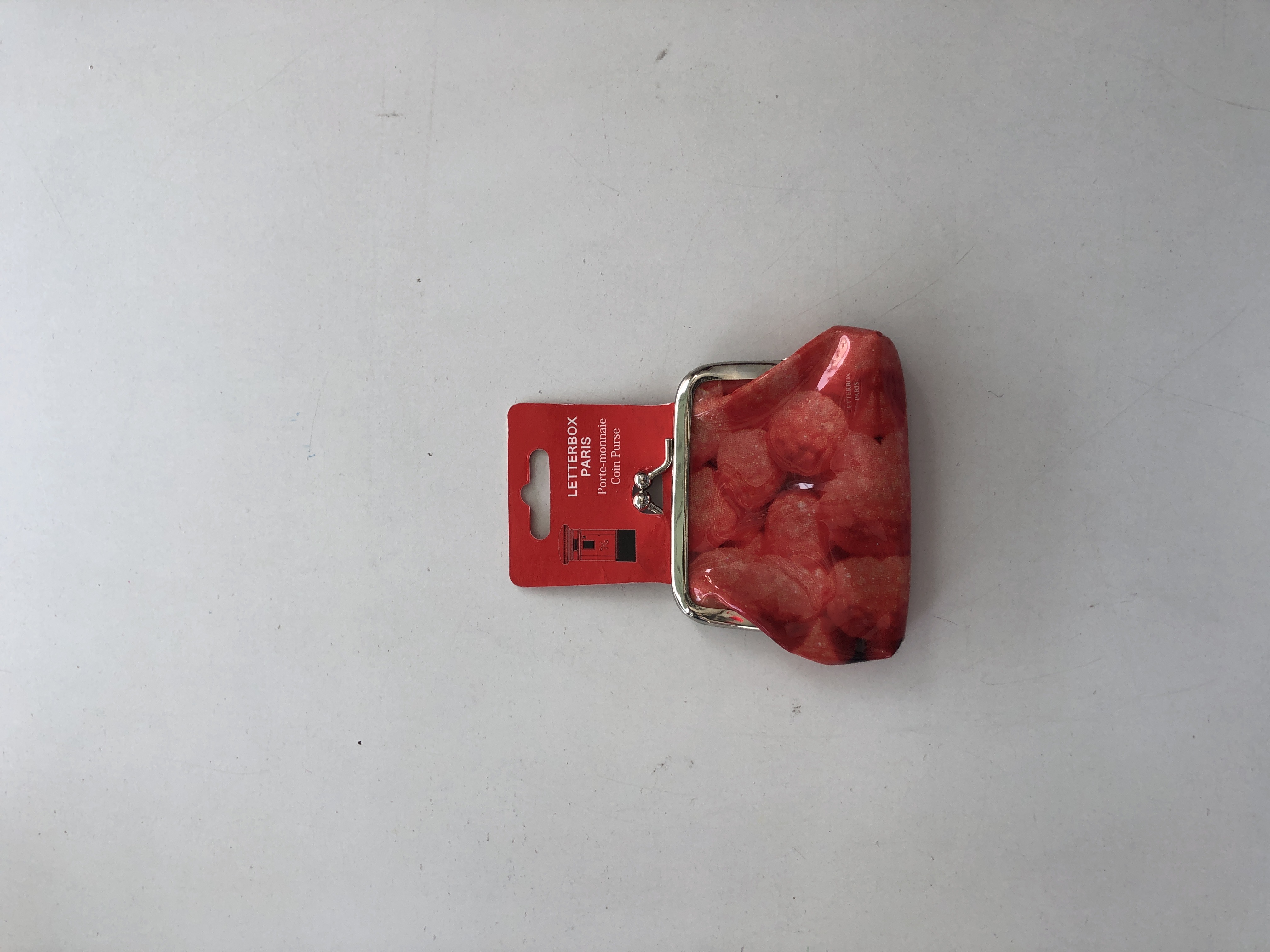 porte-monnaie fraise rouge
