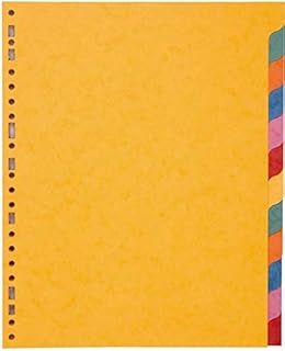 12 IntercalaireS en carte lustrée A4 - Organisation de documents pour bureau et école