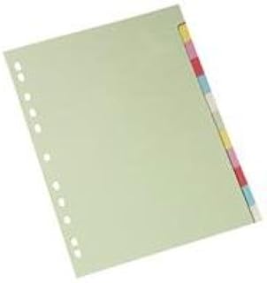 Intercalaires Carton Coutal 21X29,7 - 12 Positions pour Classement Documents Bureau