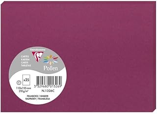 Cartes de correspondance Clairefontaine Pollen Framboise - 25 unités 110x155 mm pour occasions festives