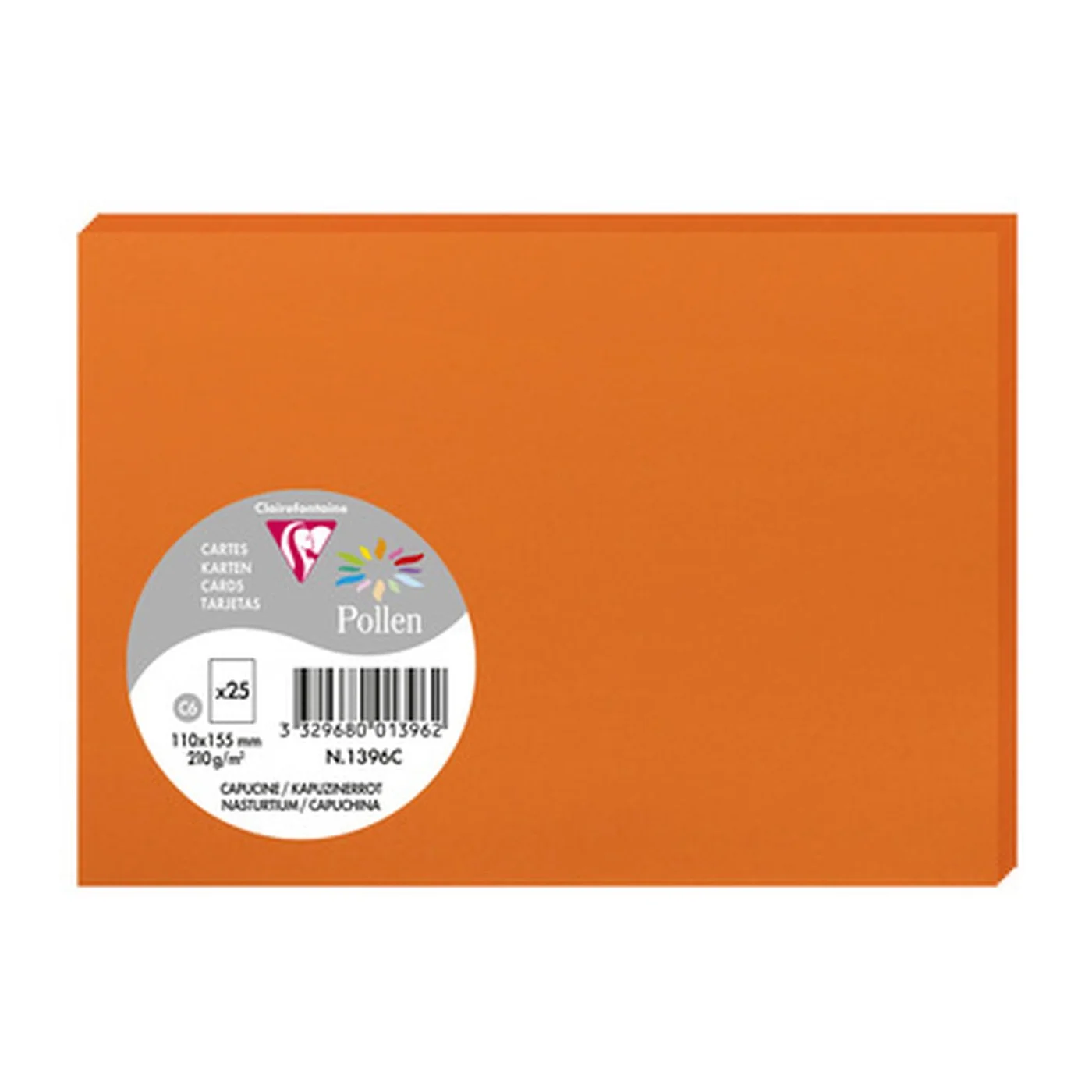Pollen - 25 Cartes - 110 x 155 mm - 210 g/m² - Capucine