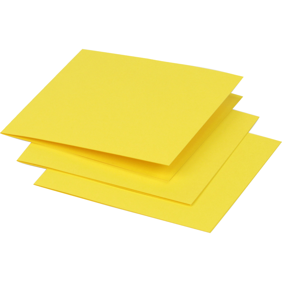 Clairefontaine Pollen Cartes pliées - 25 feuilles - 116x116 mm - 210 g/m² Jaune soleil