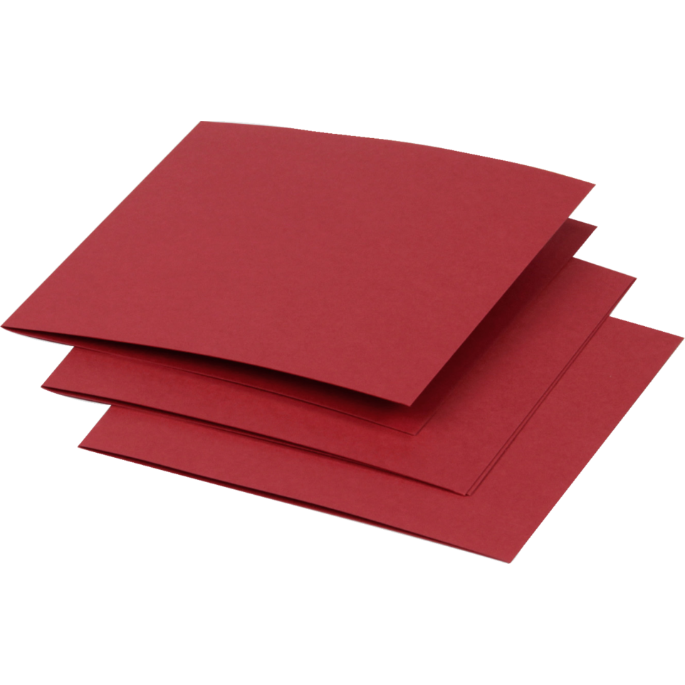 Cartes pliées Clairefontaine Pollen 116x116 mm - Rouge groseille pour invitations