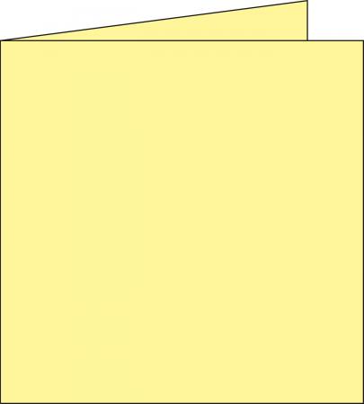 Cartes pliées Clairefontaine Pollen 135x135 mm - Canari 210 g/m² - Pour correspondance festive