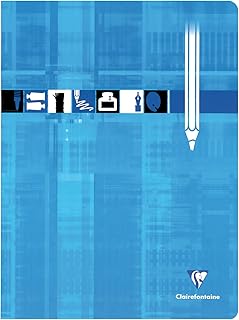 Cahier à Dessin Clairefontaine 3390C Bleu - 24x32 cm 24 Pages Blanches 125 g pour Artistes et Écoliers