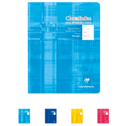Cahier Clairefontaine 17 x 22 cm - 32 pages grands carreaux - Coloris assortis pour école