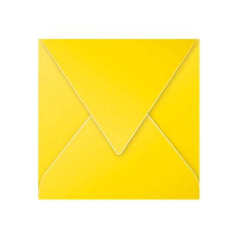 Enveloppes Clairefontaine Pollen 140x140 mm - Jaune soleil - Pour correspondance