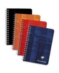 Carnet Clairefontaine Spirale 90 x 140 mm - 100 pages quadrillées 5x5 mm pour prise de notes et dessin
