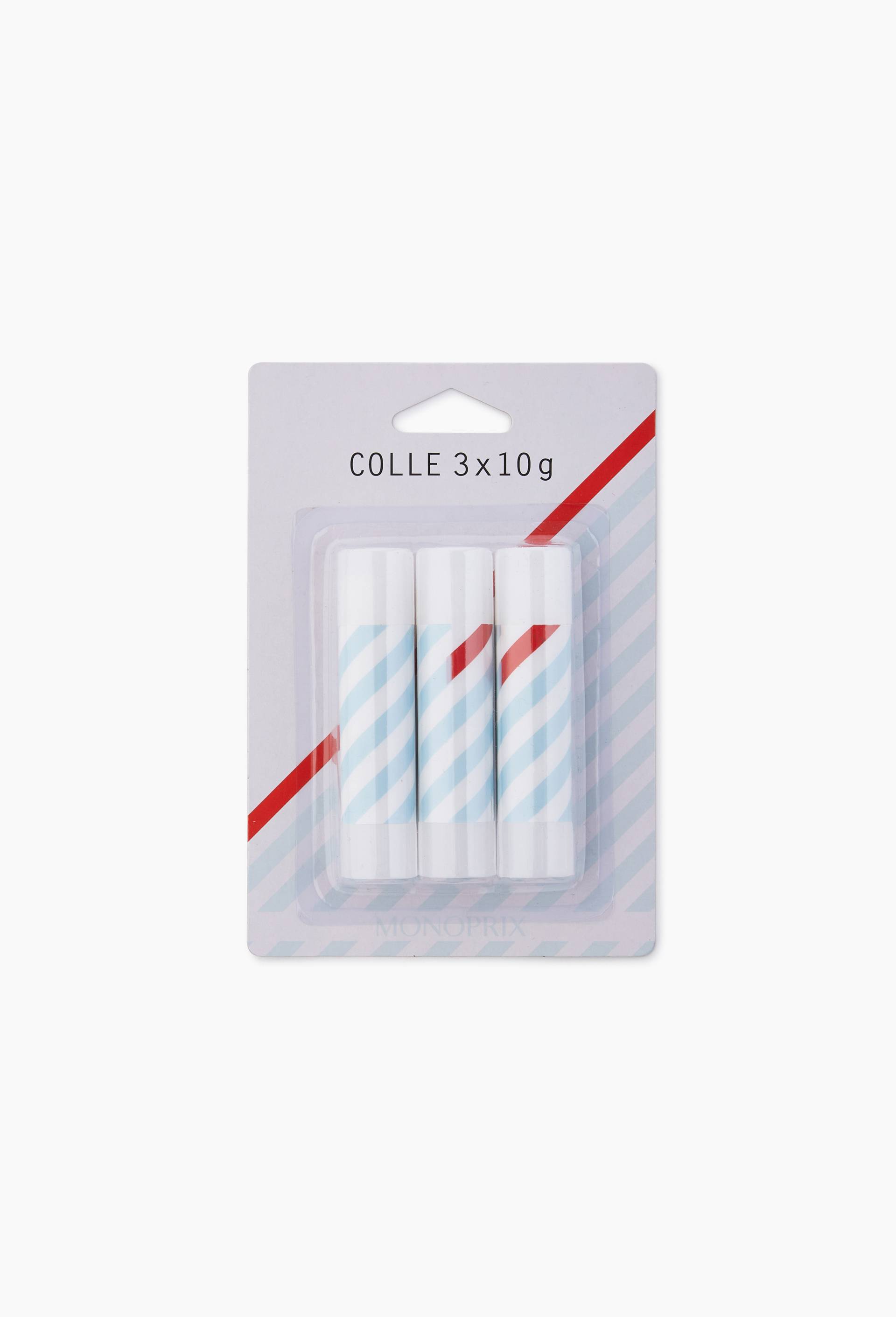 Tubes de colle MONOPRIX x3 - Adhésif multi-usages pour papier, tissu et carton