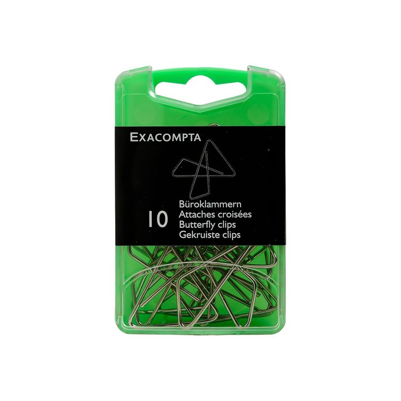 Trombones Exacompta - Boîte Distributrice Refermable 100 Pièces pour Bureau et École