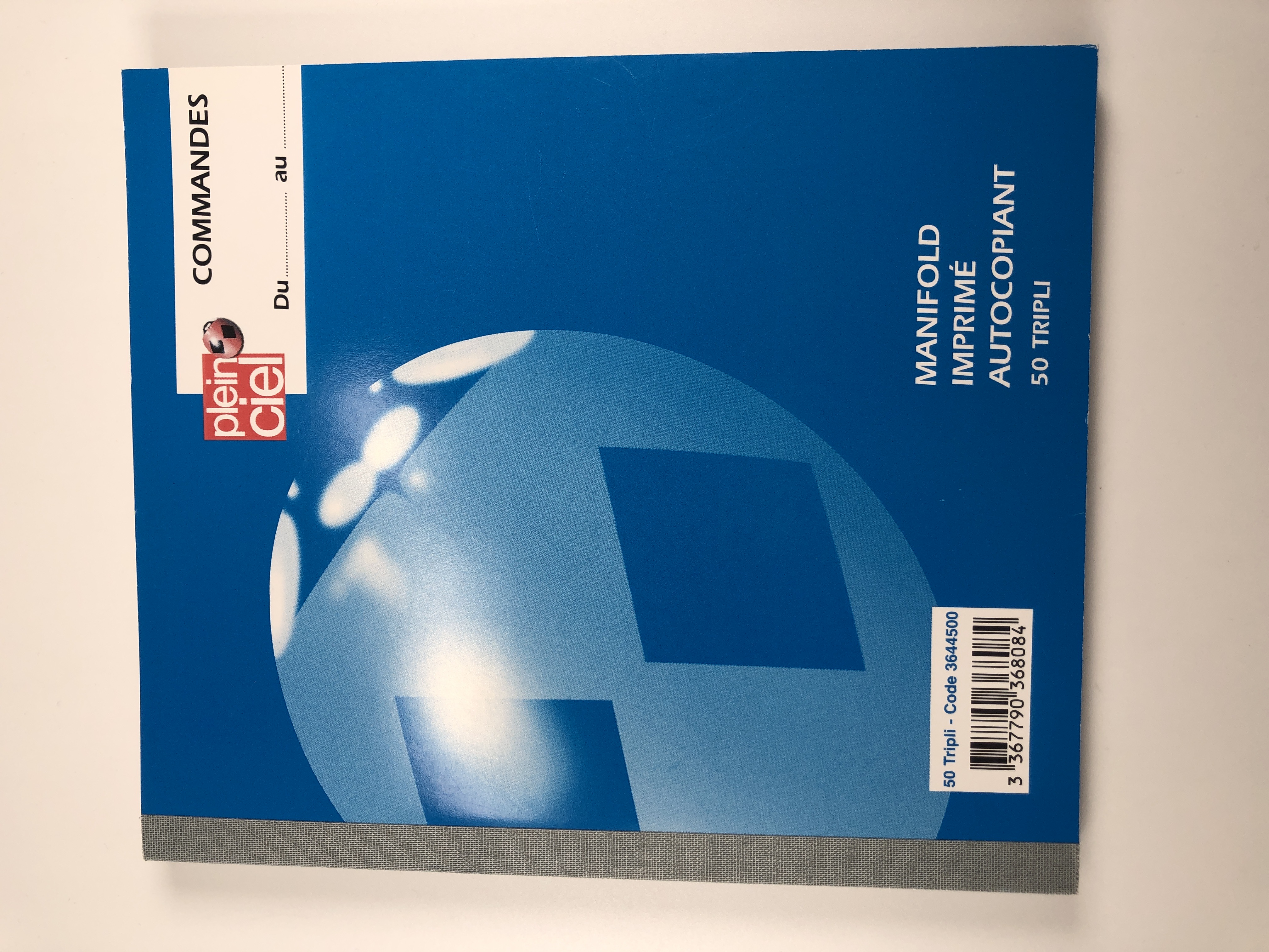 Plein Ciel Manifold Carnet de Commandes - 50 Duplicata