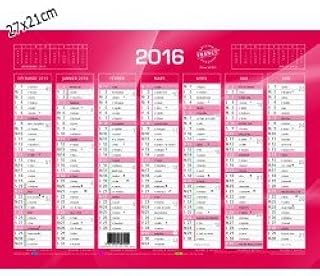 Calendrier bancaire Quo Vadis 7 mois par face - 21x27 cm Rouge - Usage bureau ou maison